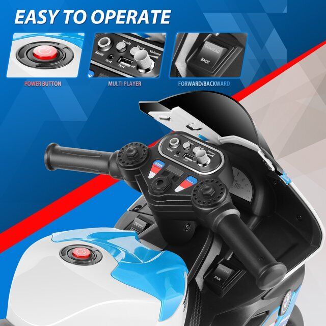 Licensed BMW 12V Battery Powered Electric Ride-On Motorcycle for Kids - Image 24