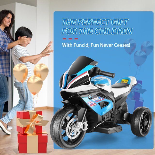 Licensed BMW 12V Battery Powered Electric Ride-On Motorcycle for Kids - Image 31