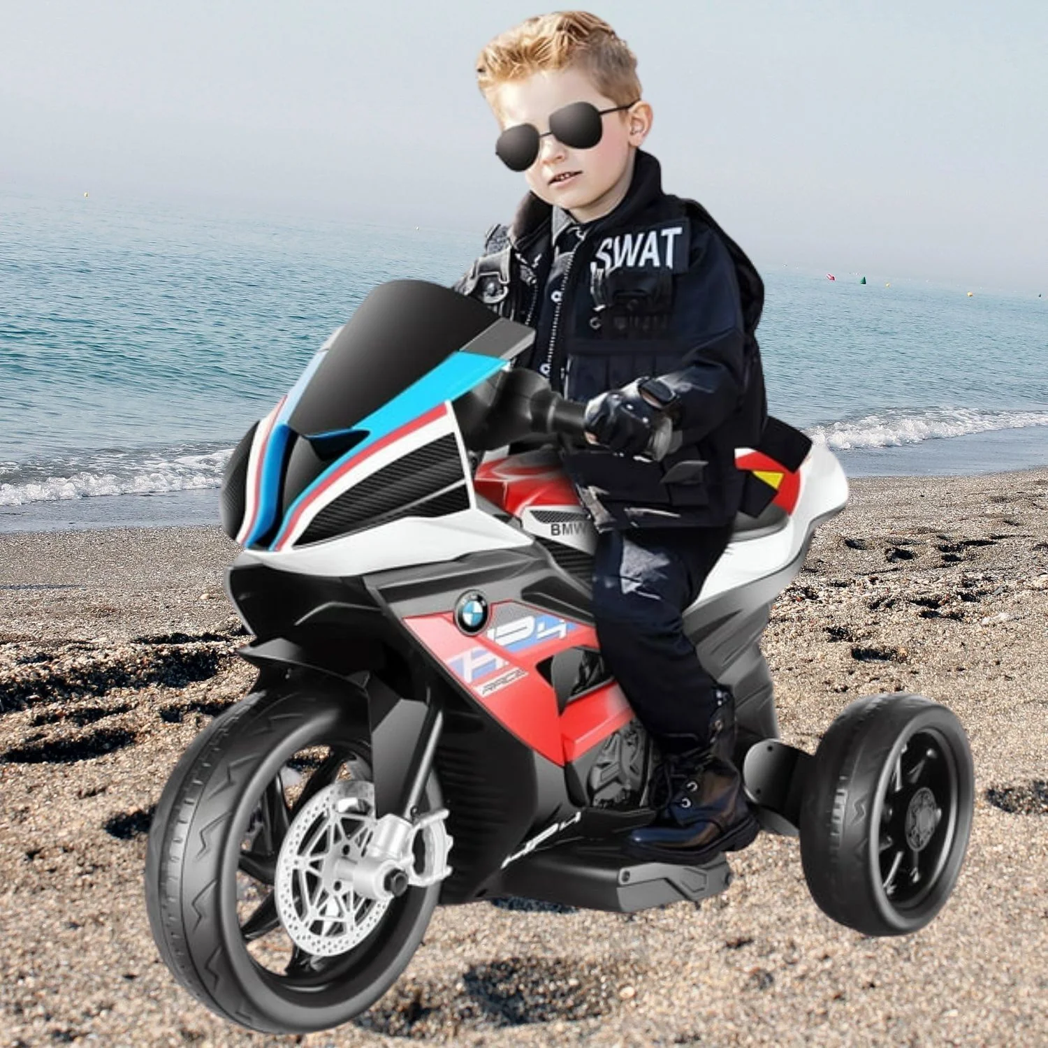 Licensed BMW 12V Battery Powered Electric Ride-On Motorcycle for Kids - Image 4