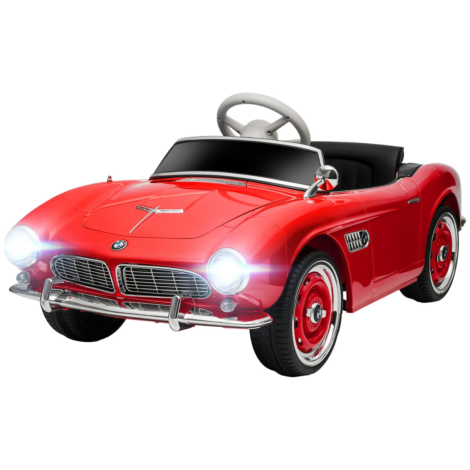 12V Licensed BMW Electric Ride-On Car for Kids with Easy Transport in Red - Image 4