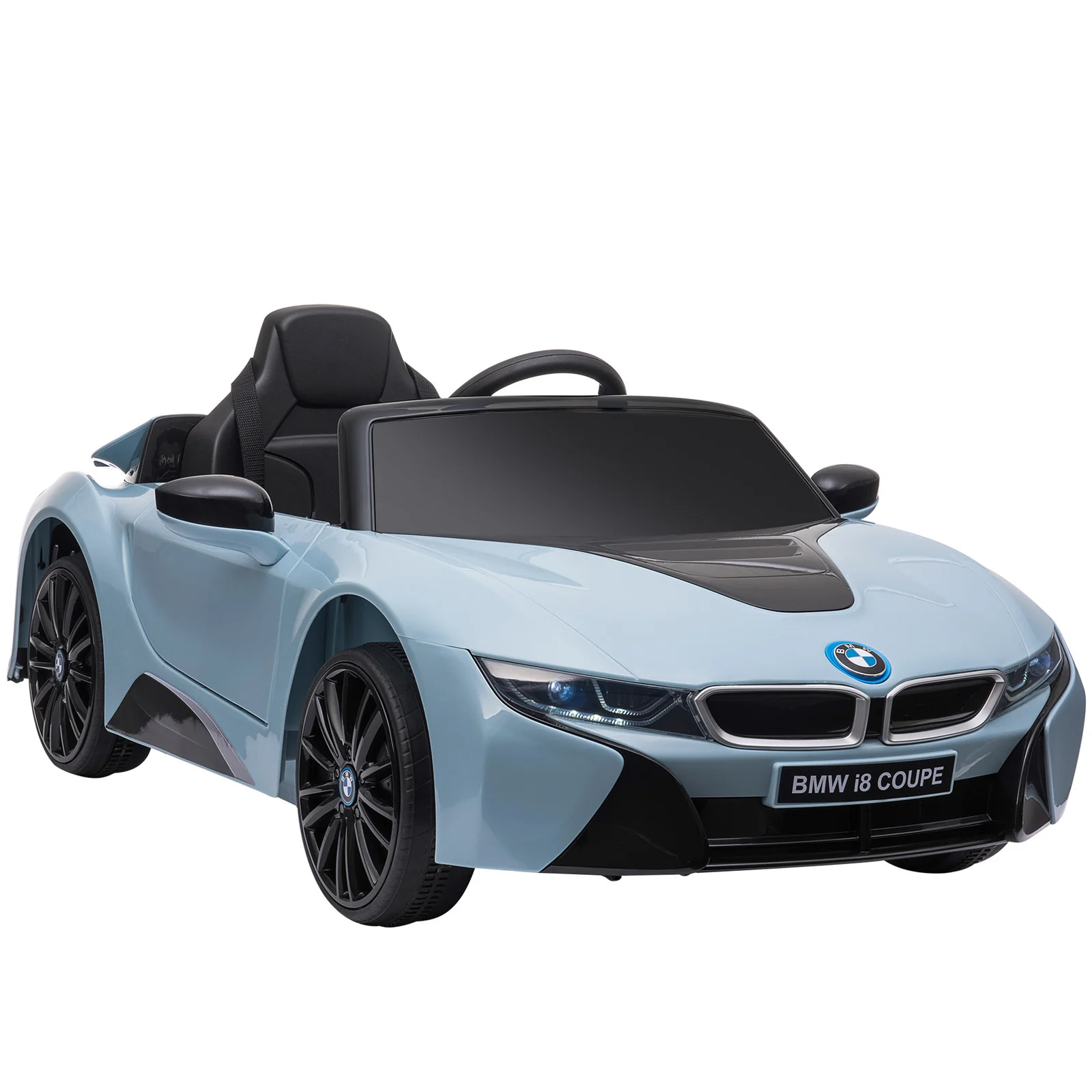 Licensed BMW I8 Electric 6V Battery-Powered Kids Ride-On Coupe Car Blue