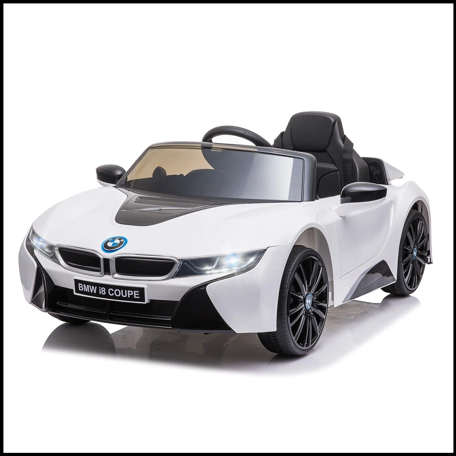 Licensed BMW I8 White Electric Ride-On Car for Kids with MP3 and Remote Control - 12V - Image 3