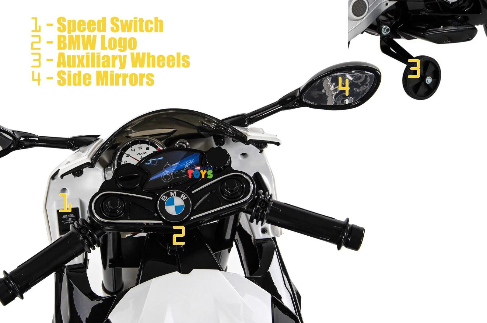 Licensed BMW Kids Motorcycle with MP3 Player and EVA Wheels - Available in Multiple Colors - Image 14