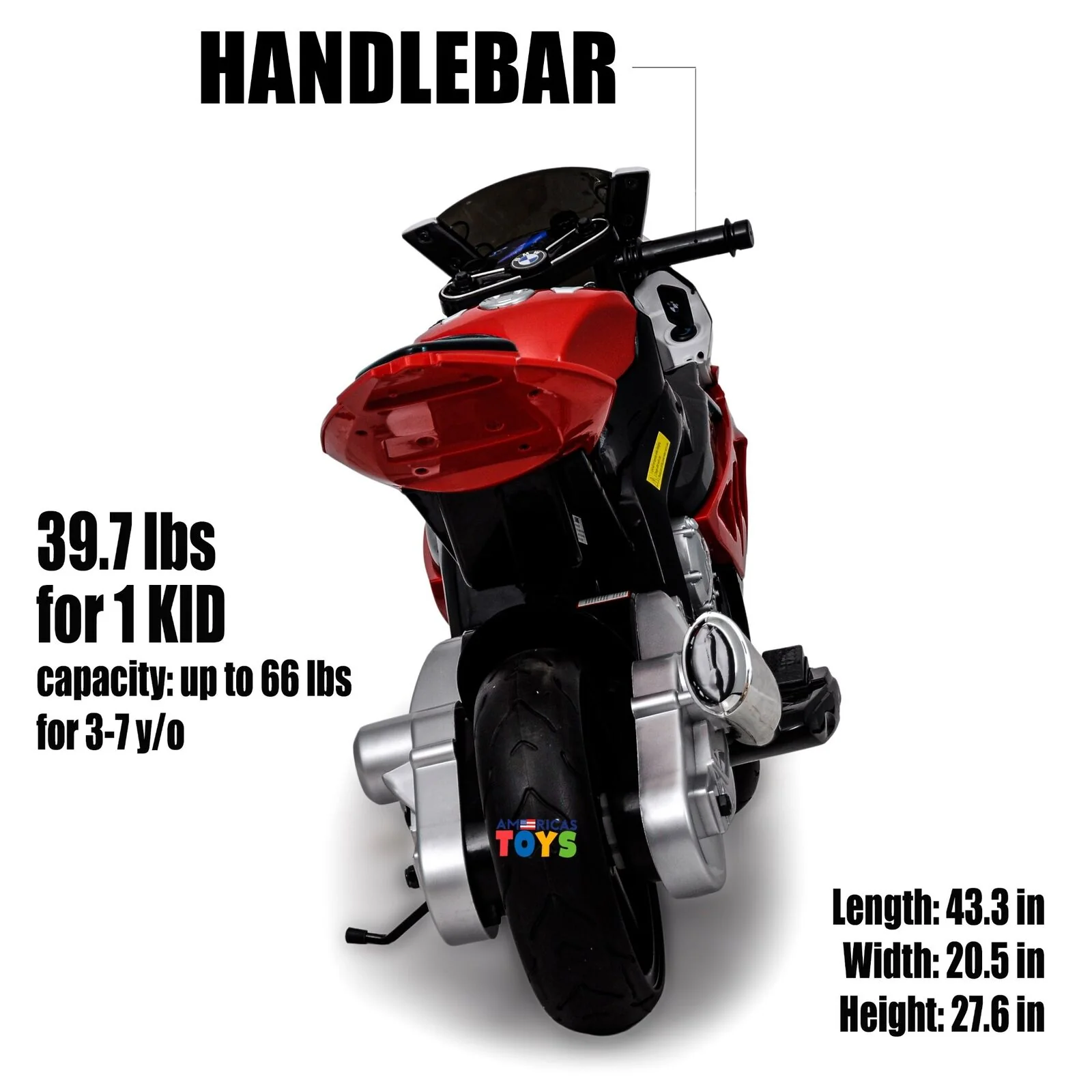 Licensed BMW Kids Motorcycle with MP3 Player and EVA Wheels - Available in Multiple Colors - Image 6