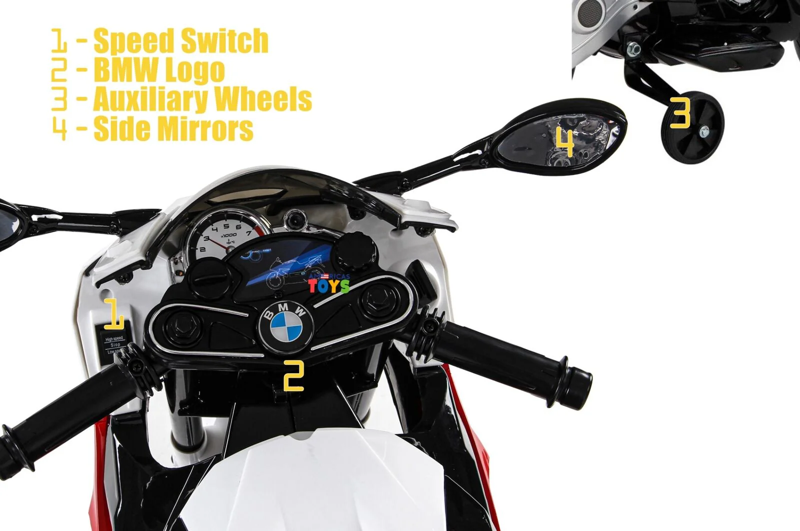Licensed BMW Kids Motorcycle with MP3 Player and EVA Wheels - Available in Multiple Colors - Image 8