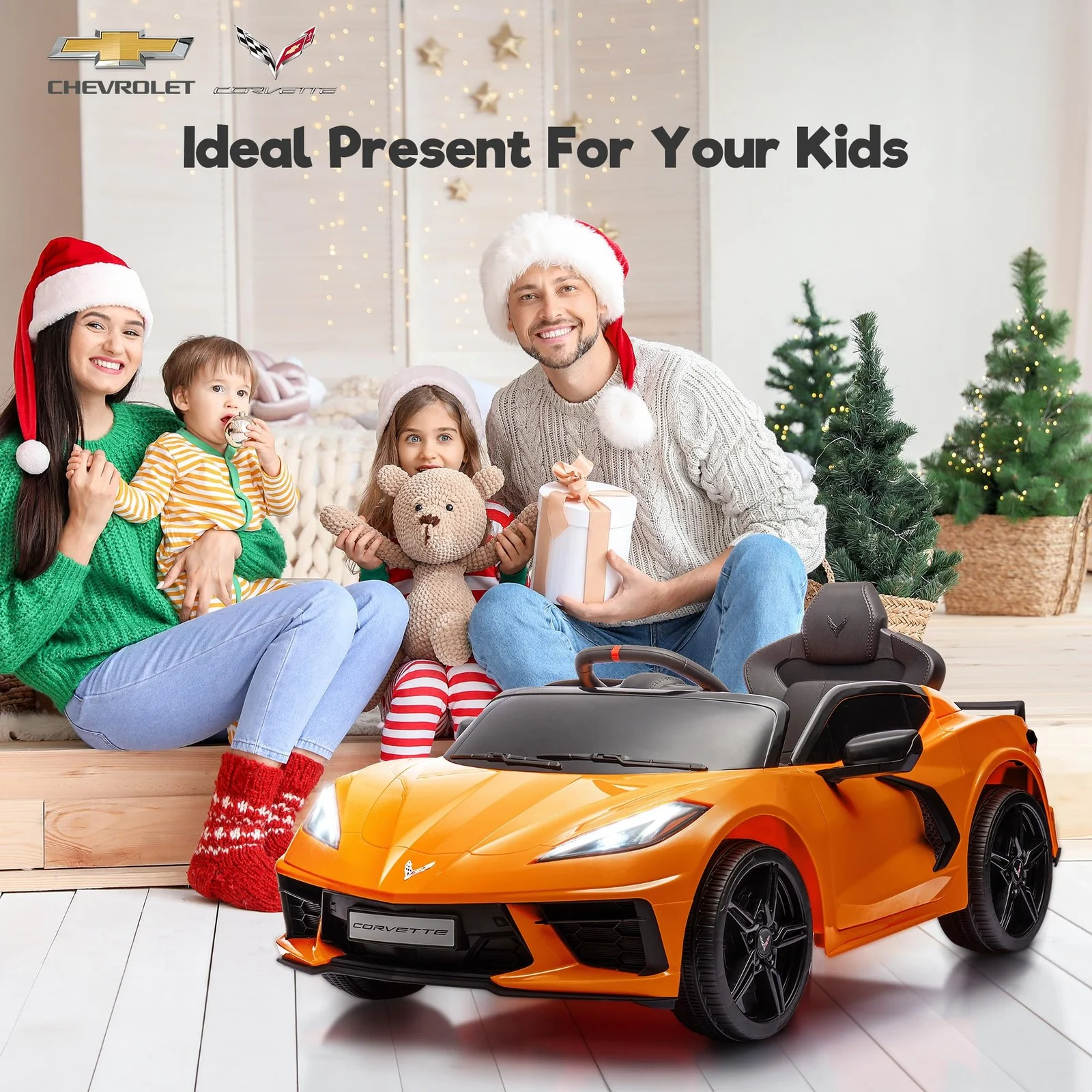 12V Electric Chevrolet Corvette C8 Ride-On Car with Remote Control - Image 7