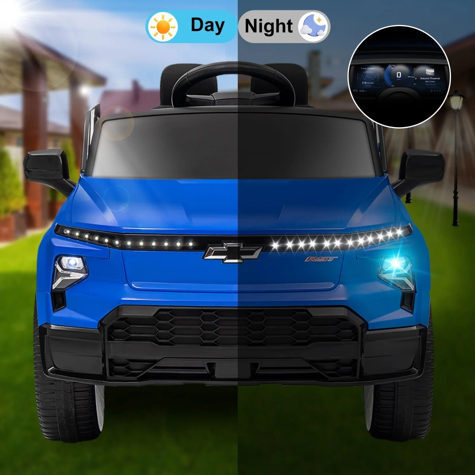 12V Licensed Chevrolet Silverado Electric Ride-On Truck with Remote for Kids - Image 11