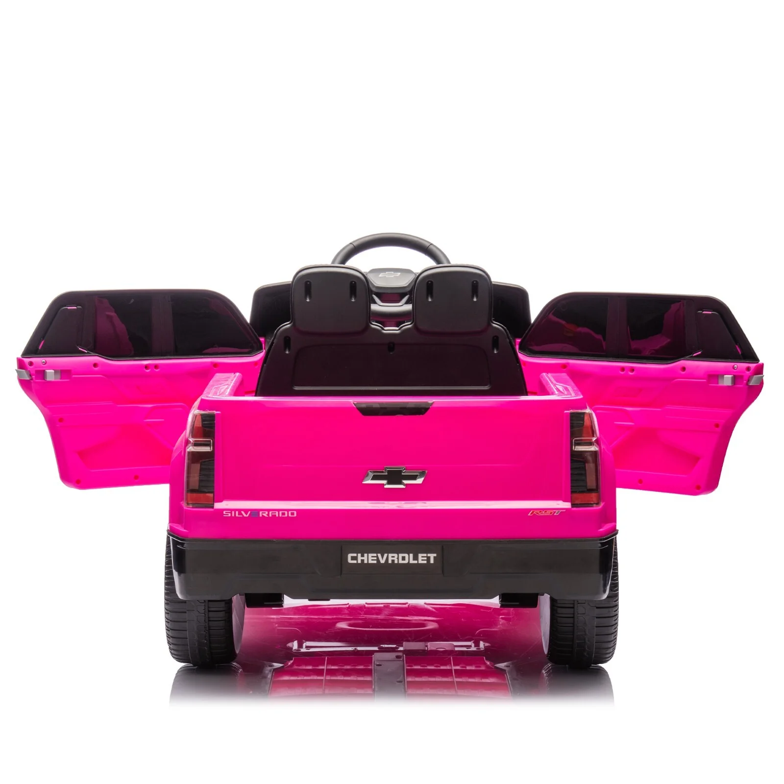 Chevrolet Silverado 12V Ride-On Truck with Remote Control and 4 Wheels for Kids - Image 14