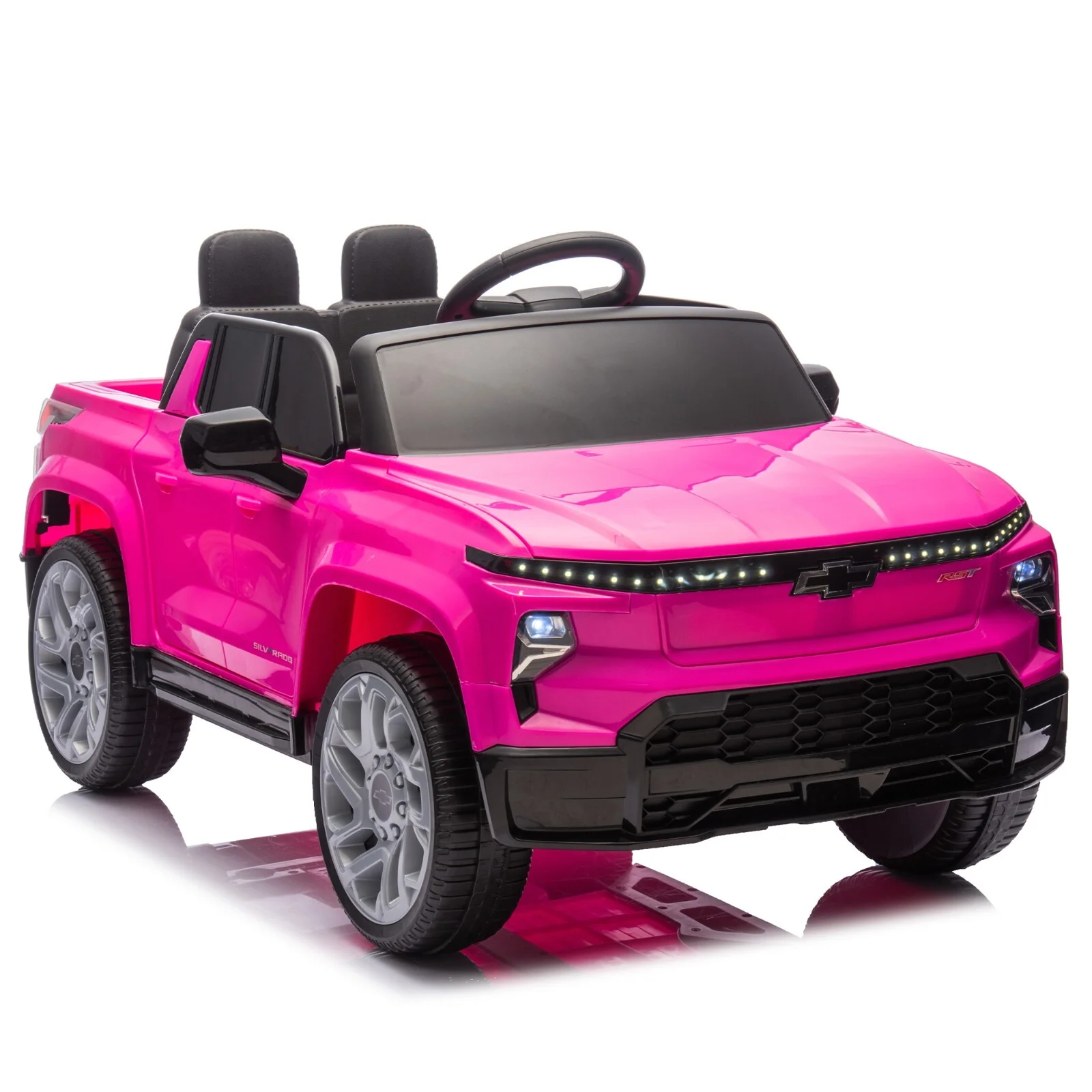 Chevrolet Silverado 12V Ride-On Truck with Remote Control and 4 Wheels for Kids - Image 19