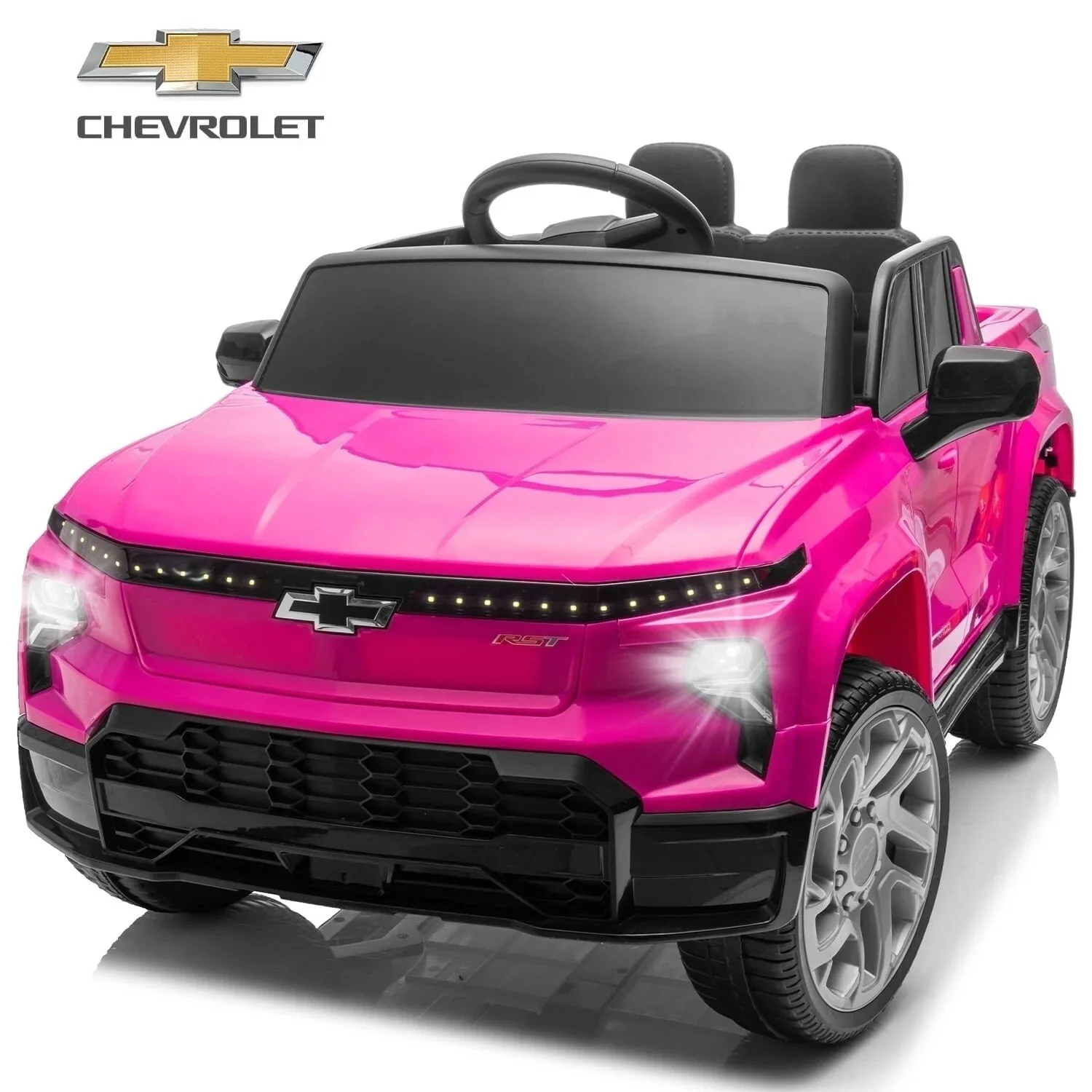 Chevrolet Silverado 12V Ride-On Truck with Remote Control and 4 Wheels for Kids - Image 25