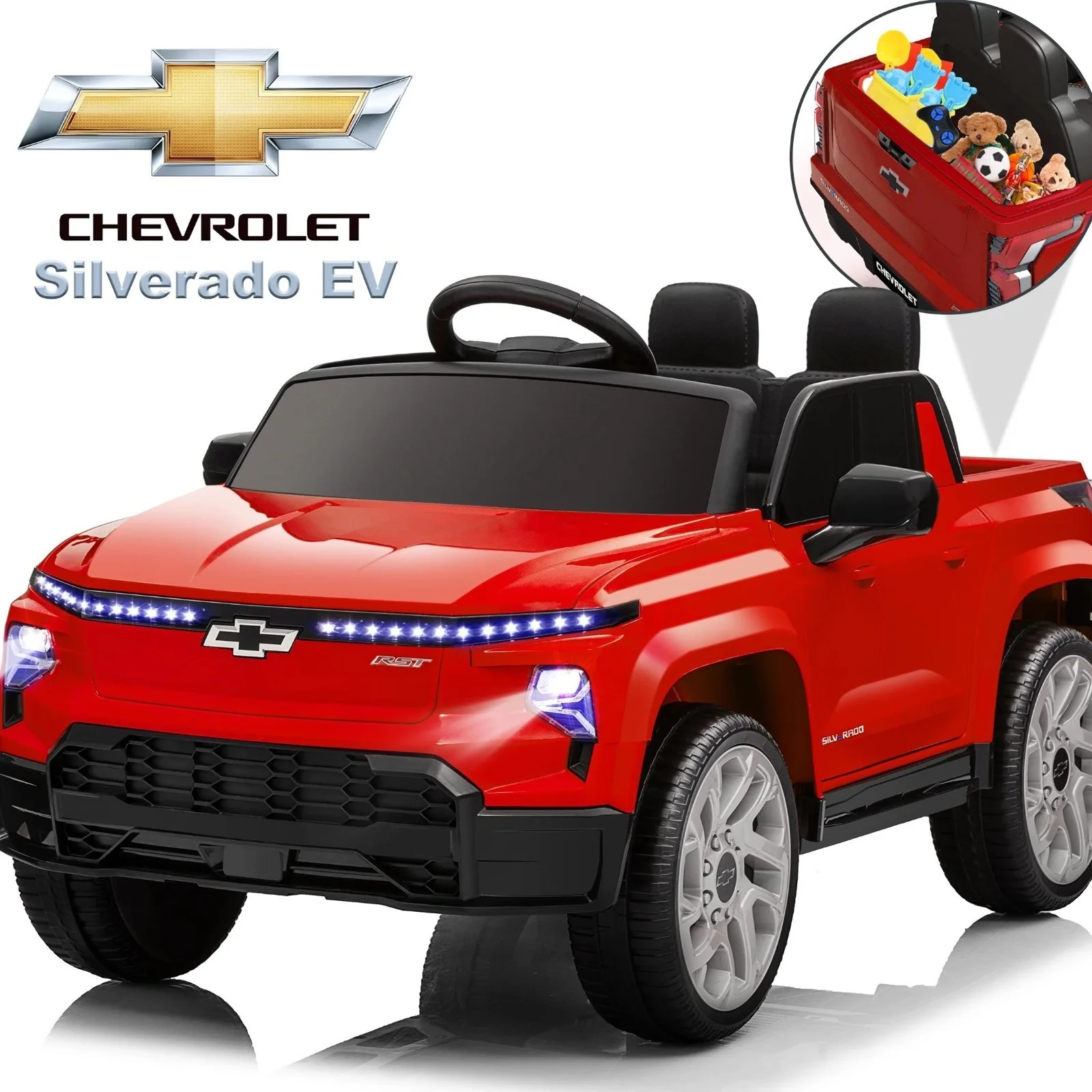 Chevrolet Silverado 24V Electric Kids Ride-On Truck with Remote Control Toy - Image 31