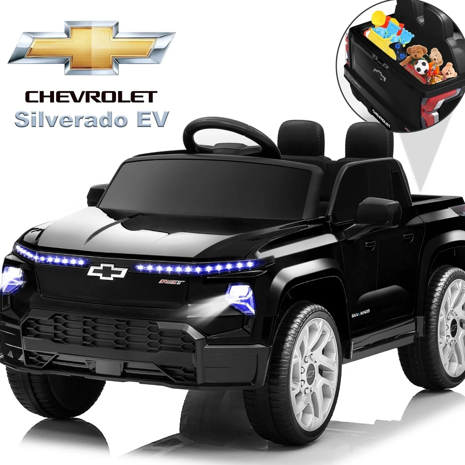 Chevrolet Silverado 24V Electric Kids Ride-On Truck with Remote Control Toy - Image 51