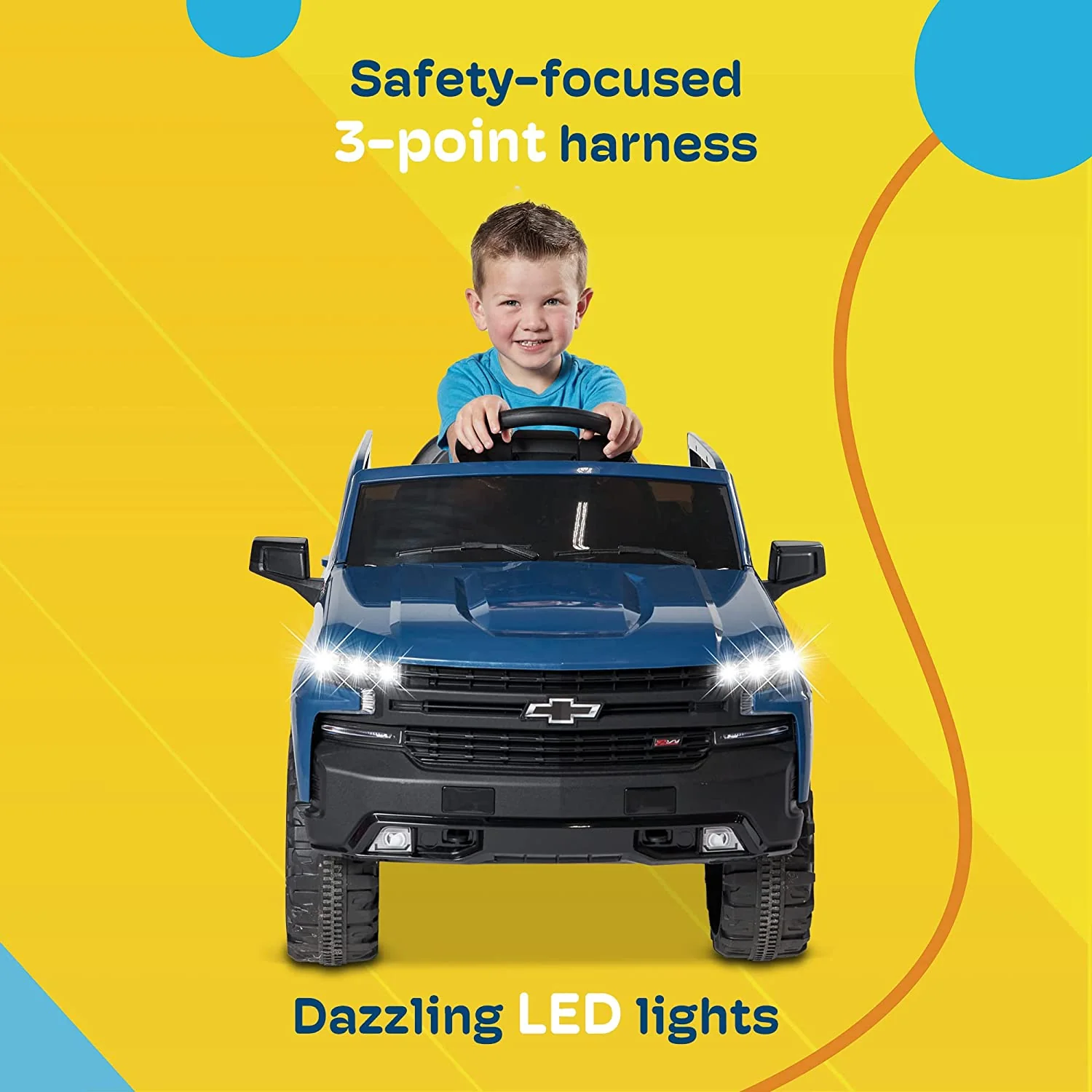 Licensed Chevrolet Silverado Trail Boss LT Kids Ride-On Truck - 12V Battery Powered - Image 4