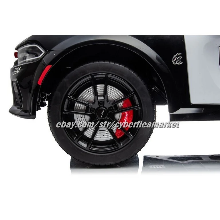 12V Licensed Dodge Challenger SRT Hellcat Police Ride-On Car for Kids with Remote Control - Image 11
