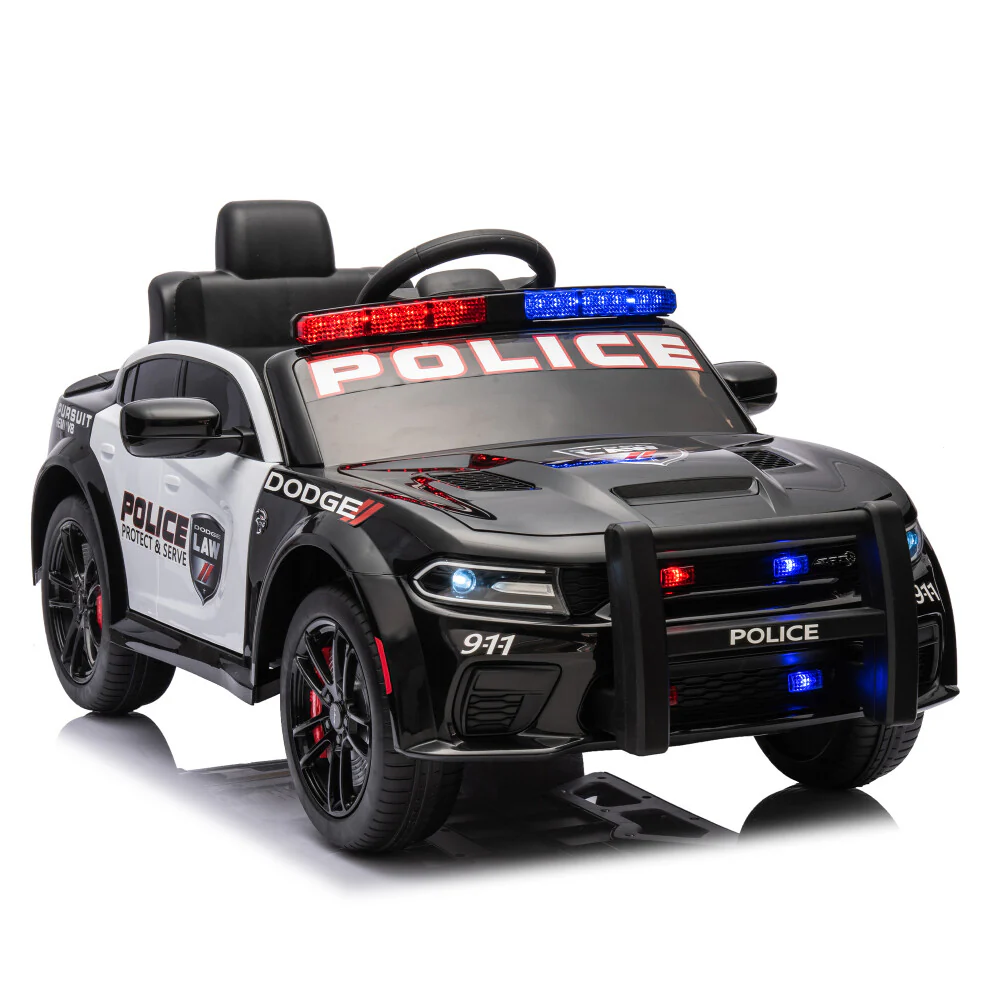 12V Licensed Dodge Charger Kids Ride-On Police Car with Parental Remote Control and Safety Features - Image 6