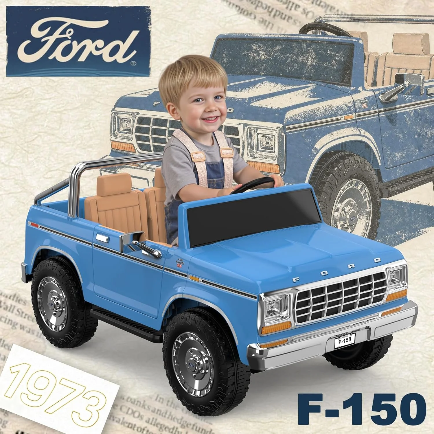 Ford F-150 24V Dual-Seater Electric Ride-On Car for Children with 4X100W Motors - Image 2