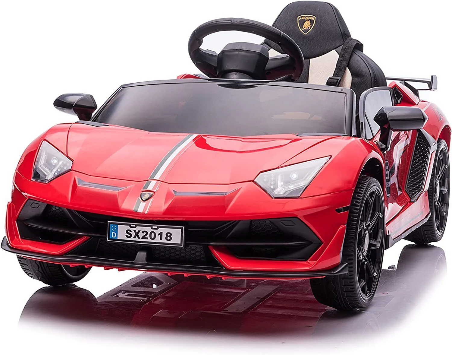 Licensed Lamborghini 12V Ride-On Car with Parental Remote Control and 3 Adjustable Speeds - Image 19