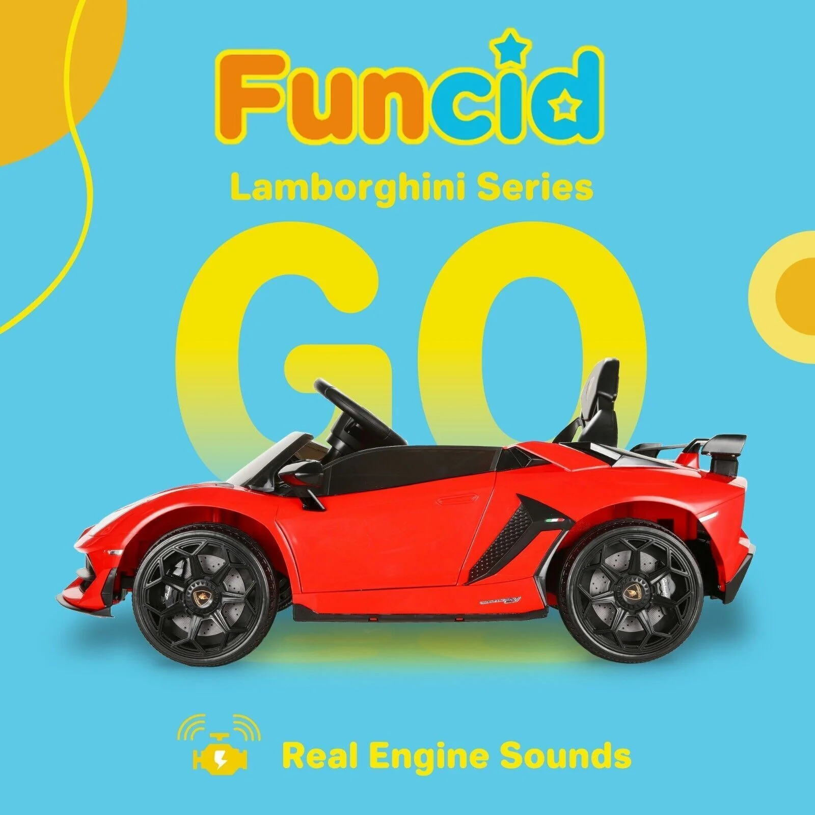 Licensed Lamborghini Aventador Electric Ride-On Car for Kids with Remote Control - 12V - Image 17