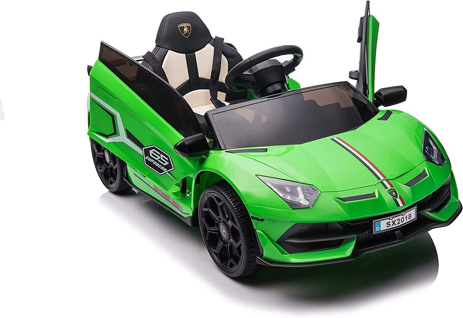 Licensed Lamborghini Kids Sports Car with Hydraulic Door - 2x35W Motor, 12V Battery, Realistic Design - Image 28