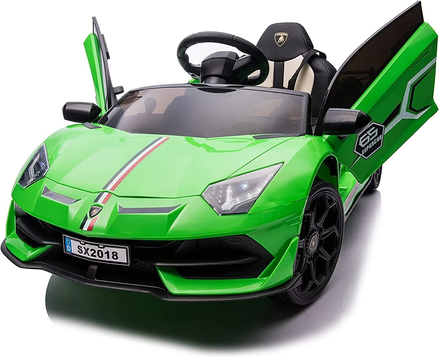 Licensed Lamborghini Kids Sports Car with Hydraulic Door - 2x35W Motor, 12V Battery, Realistic Design - Image 32