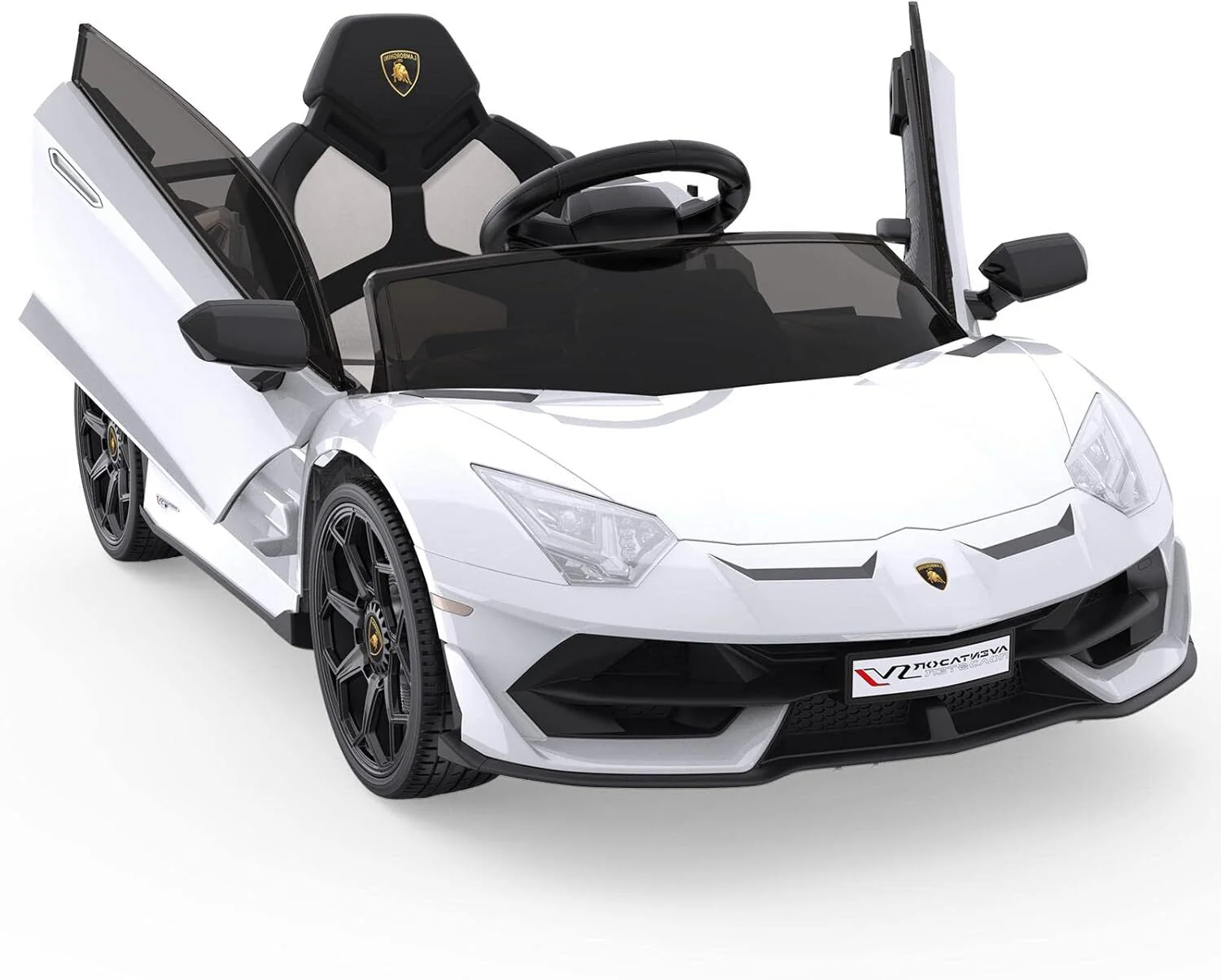 12V Licensed Lamborghini Ride-On Car with Remote Control, Hydraulic Doors, and Music - Image 9