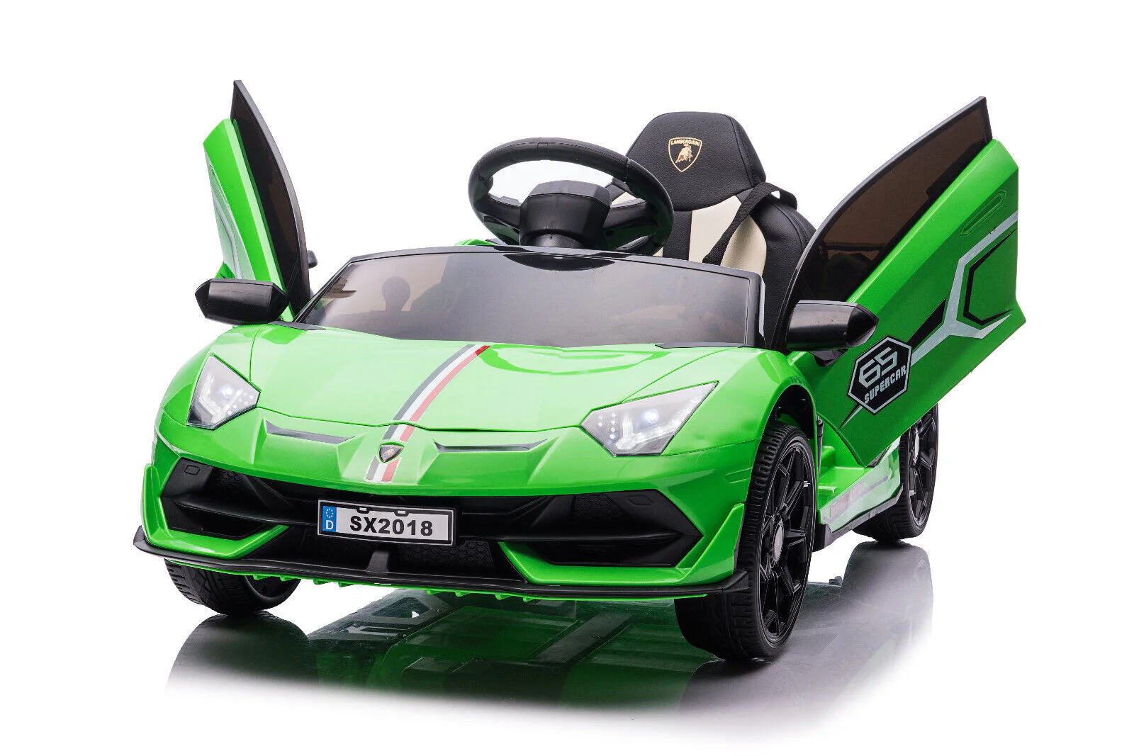 Licensed Lamborghini Ride-On Car Toy with Hydraulic Door and 3-Speed Function - 2x35W Motor, 12V Battery - Image 3