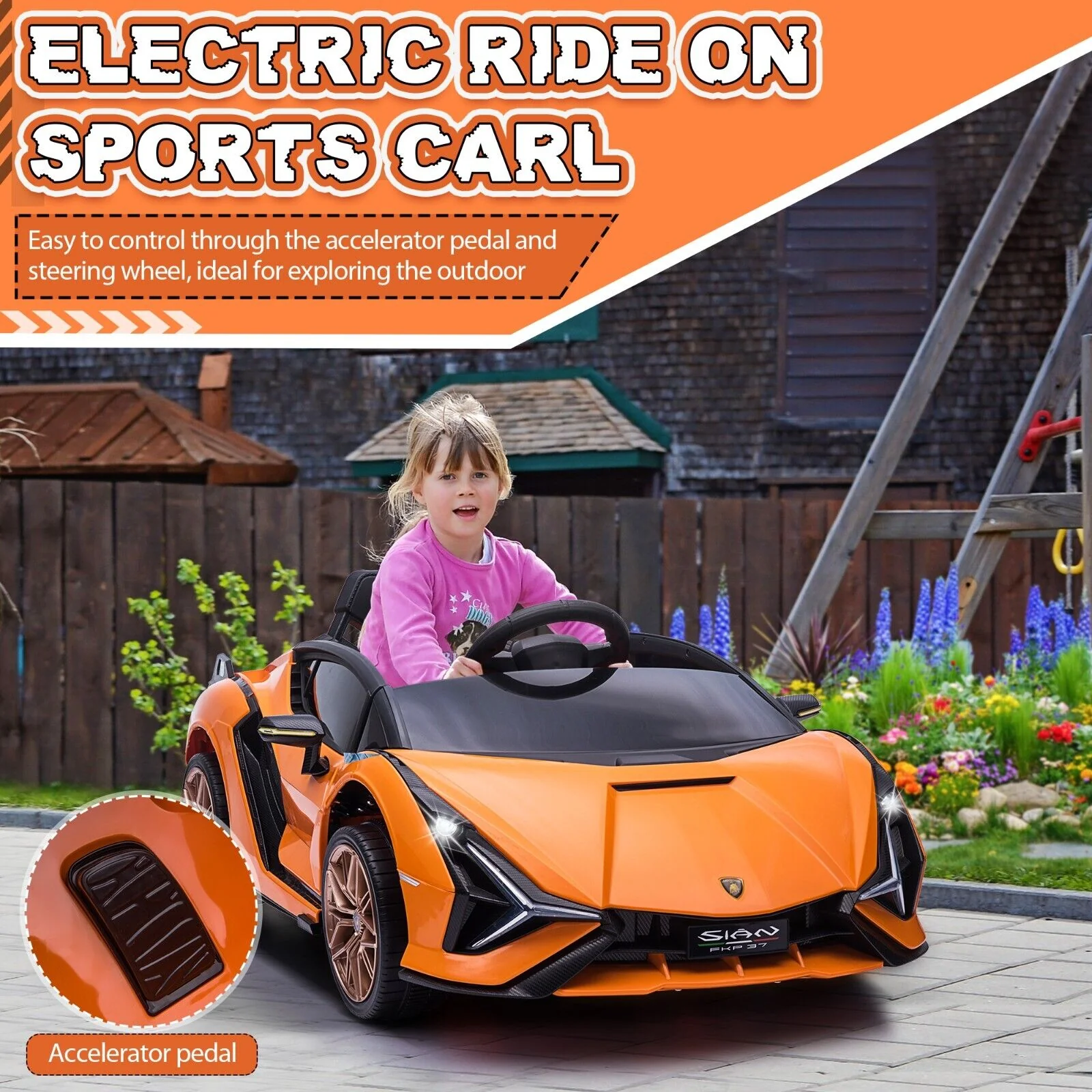 Licensed Lamborghini Sian 12V Kids Ride On Car with Remote Control - Battery Powered Toy for Endless Fun! - Image 11