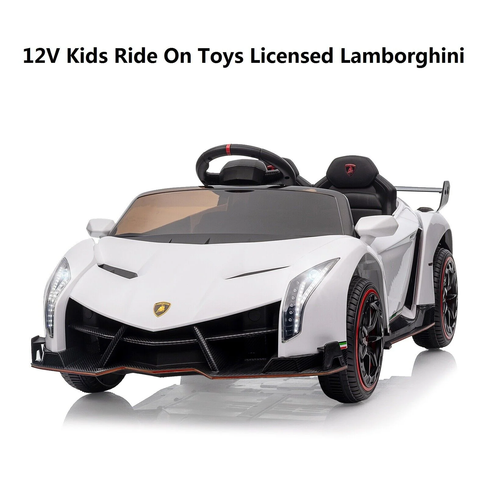 Licensed Lamborghini Style Kids Ride On Car with Remote Control, Music, and LED Lights - 12V - Image 11