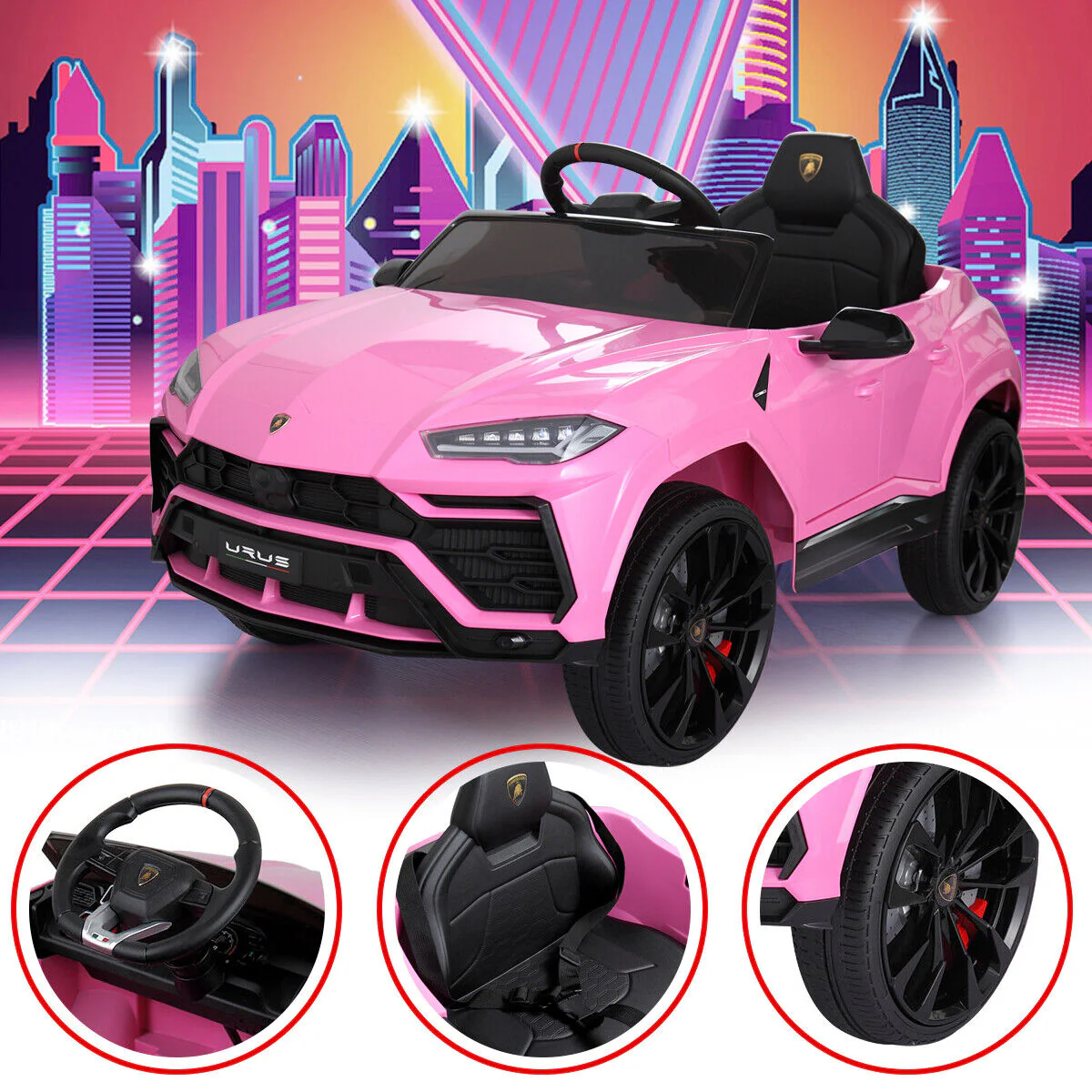 Licensed Lamborghini Urus SUV Ride-On Car for Kids with Remote Control and MP3 Player - 12V - Image 16