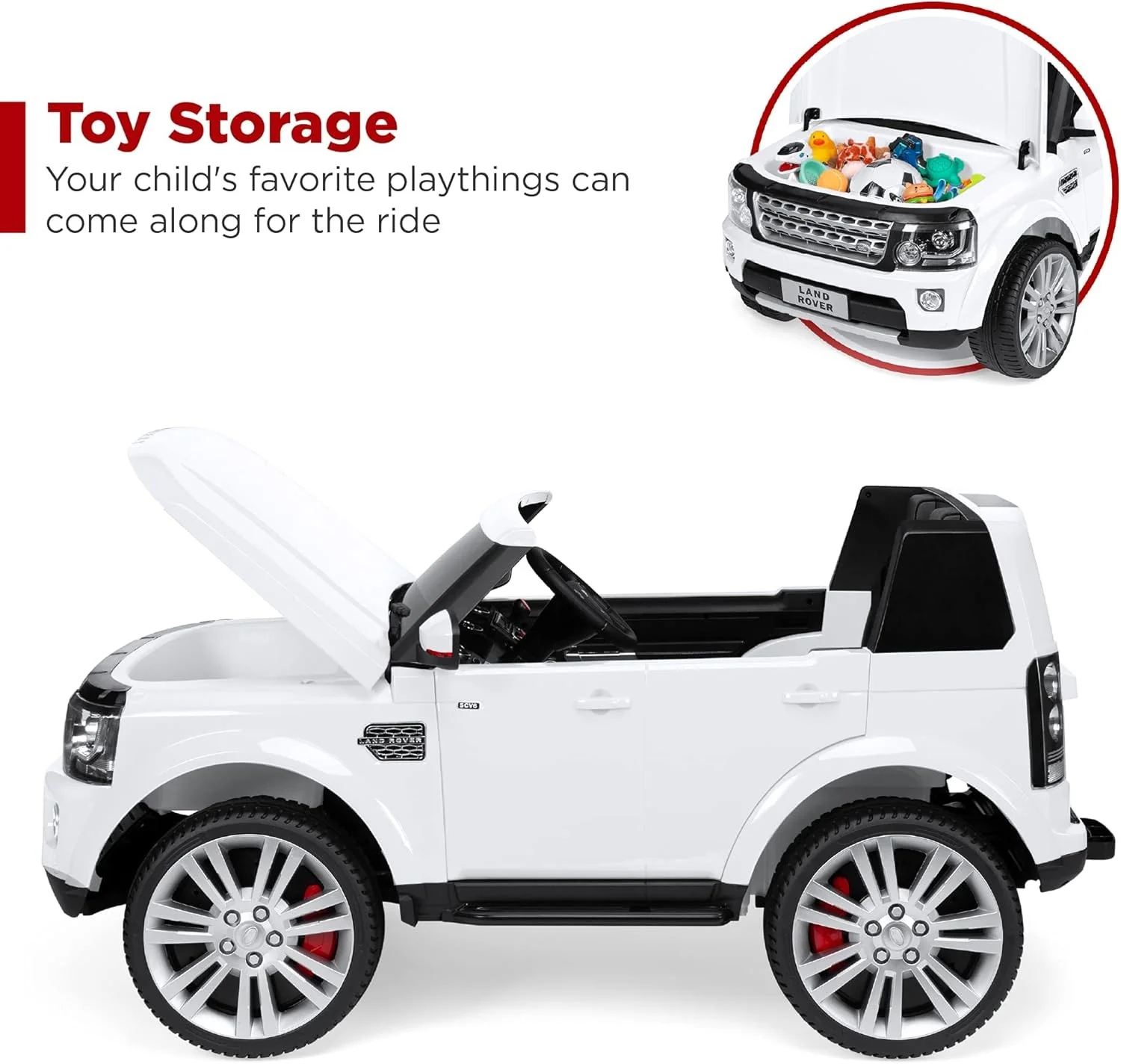 Licensed Land Rover 12V Kids 2-Seater Ride-On Car with MP3 and Remote Control - Image 4