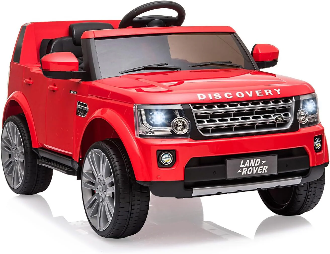 Licensed Land Rover Red Ride-On Car with Parent Remote Control and Shock Absorbers for Kids