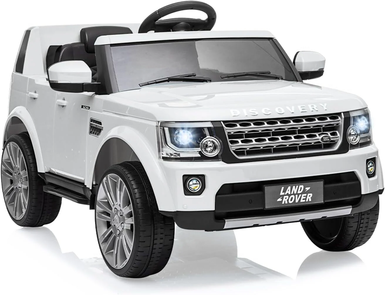 Licensed Land Rover Ride-On Car with Parent Remote Control and Shock Absorbers for Kids with Music