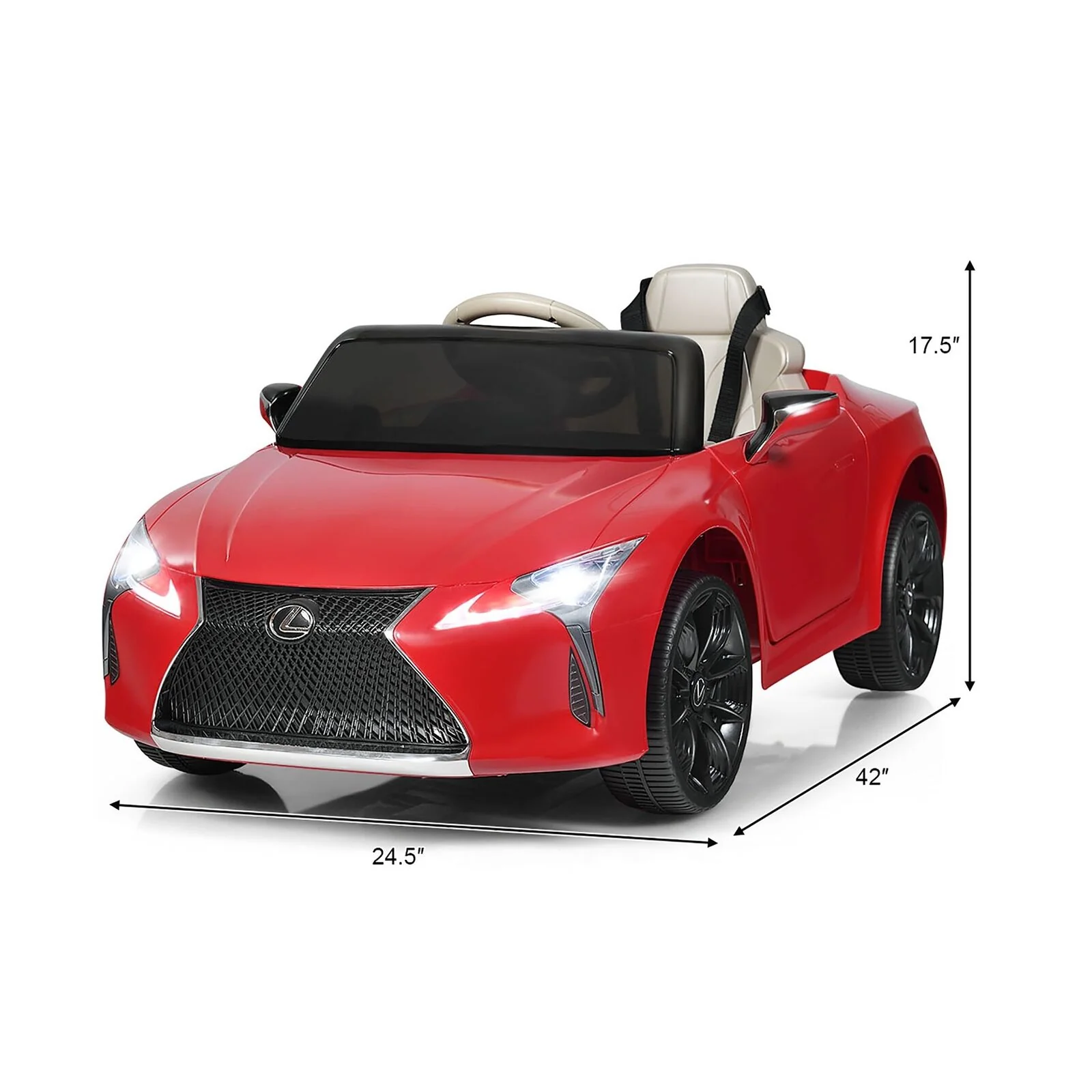 Licensed Lexus LC500 12V Electric Ride-On Car with Remote Control for Kids - Image 6