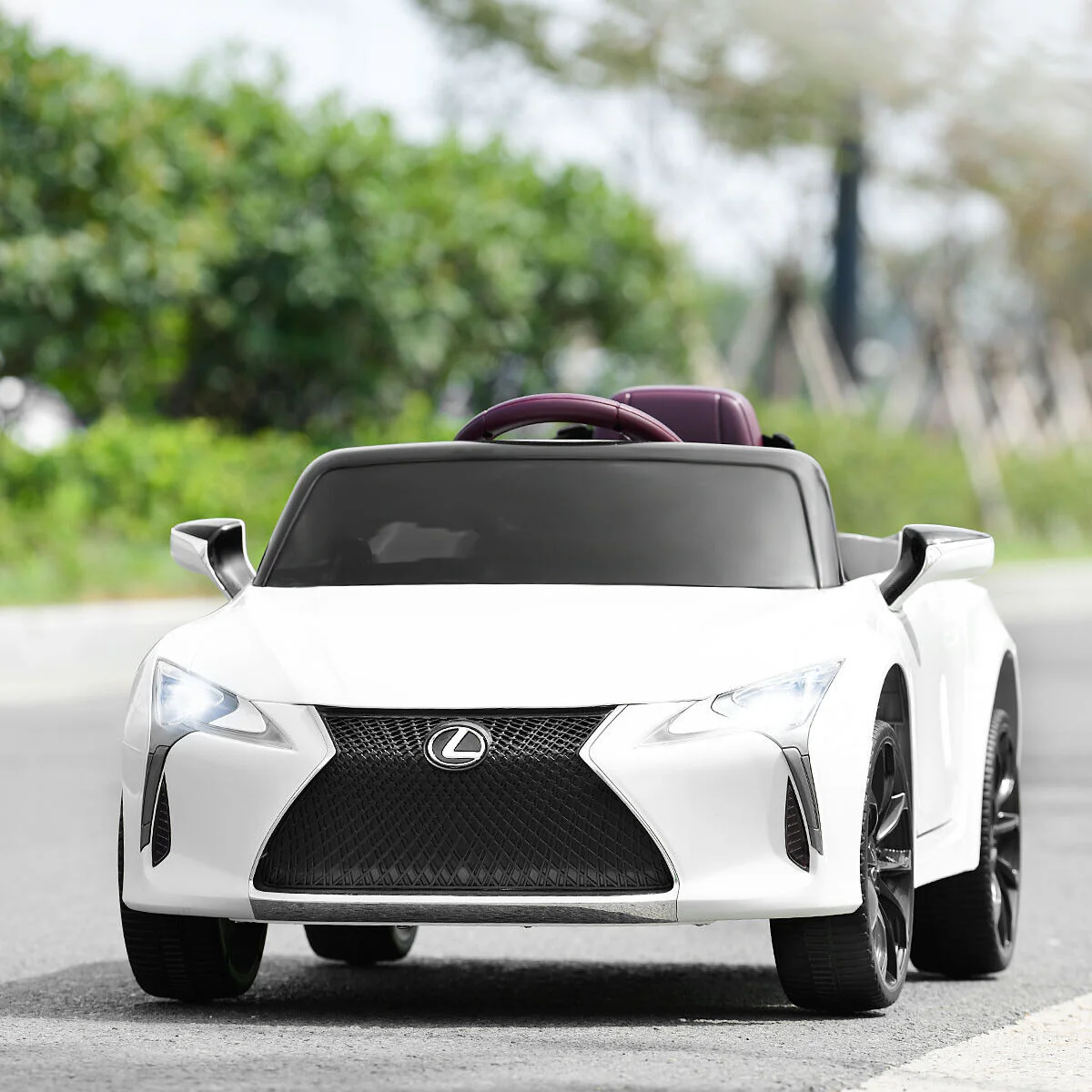 Licensed Lexus LC500 12V Kids Ride-On Car with Remote Control - White - Image 3