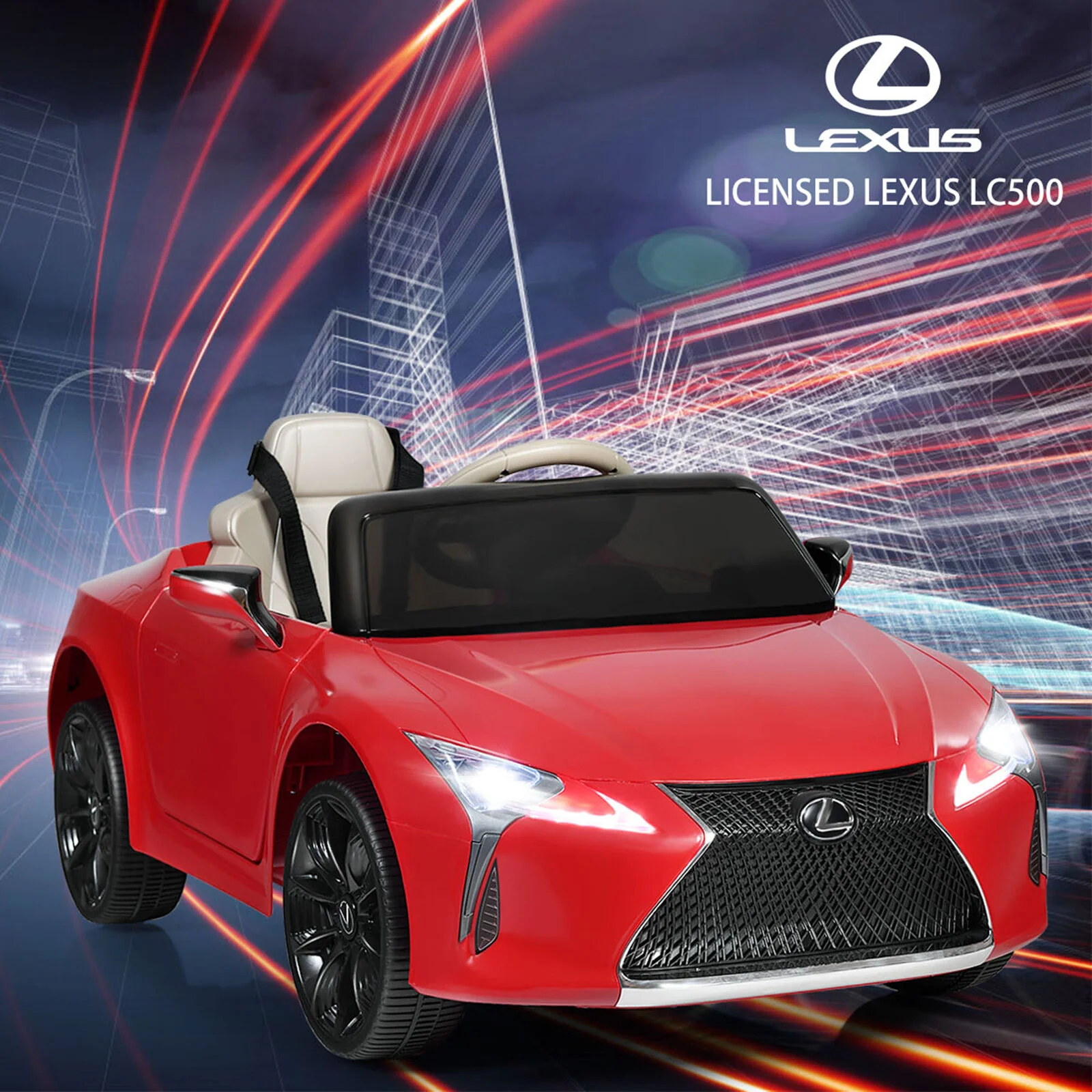 Licensed Lexus LC500 Kids Ride On Car with MP3 and Remote Control - Red (12V) - Image 3