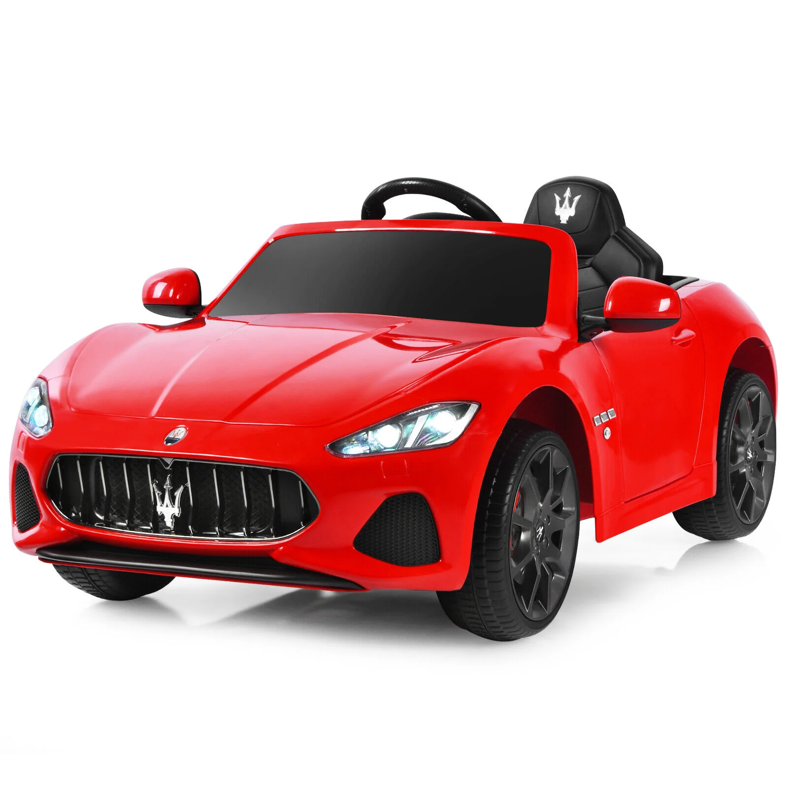 Licensed Maserati GranCabrio 12V Ride-On Car for Kids with Remote Control and Music - Red - Image 11