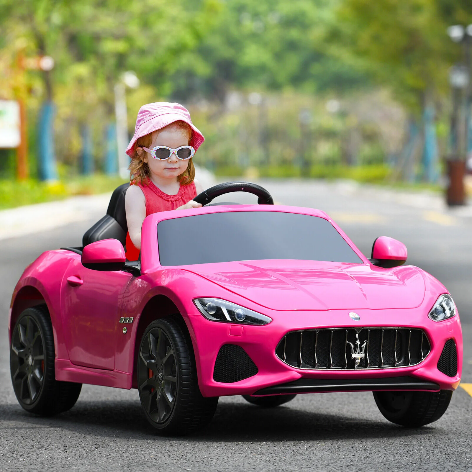 Licensed Maserati GranCabrio 12V Ride On Car with Remote Control and Music for Kids - Image 5