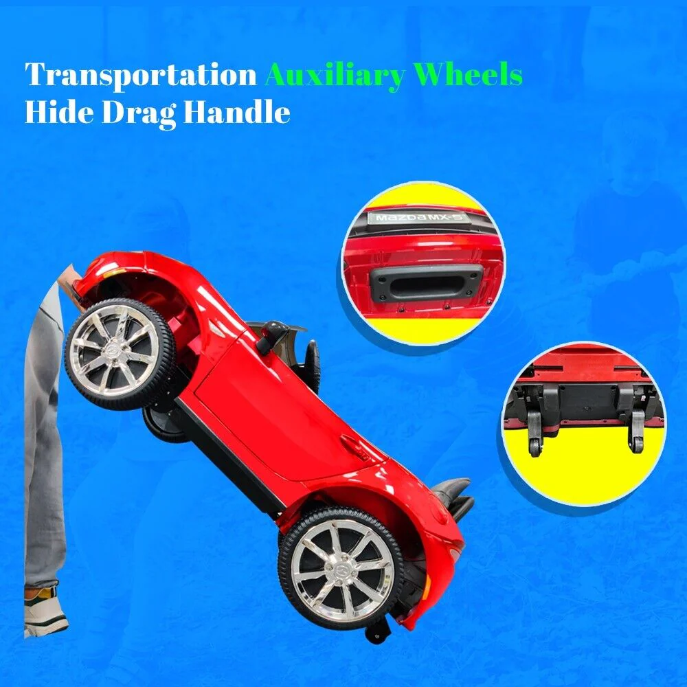 Licensed Mazda 12V Ride-On Car for Kids with Remote Control and LED Lights - Image 7
