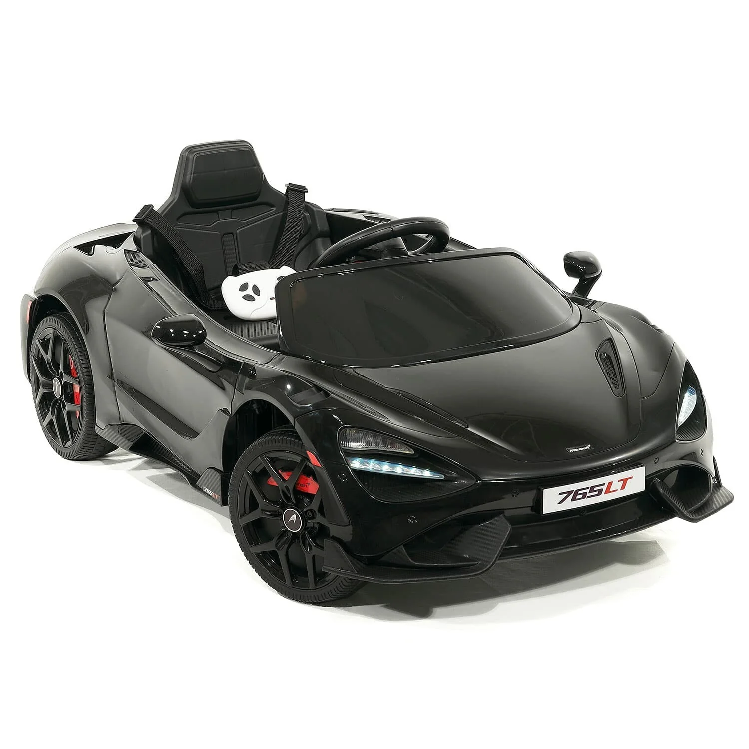 Licensed Kids 12V McLaren 765LT Ride-On Sports Car with Rubber Tires, Lights, Music, and Remote Control