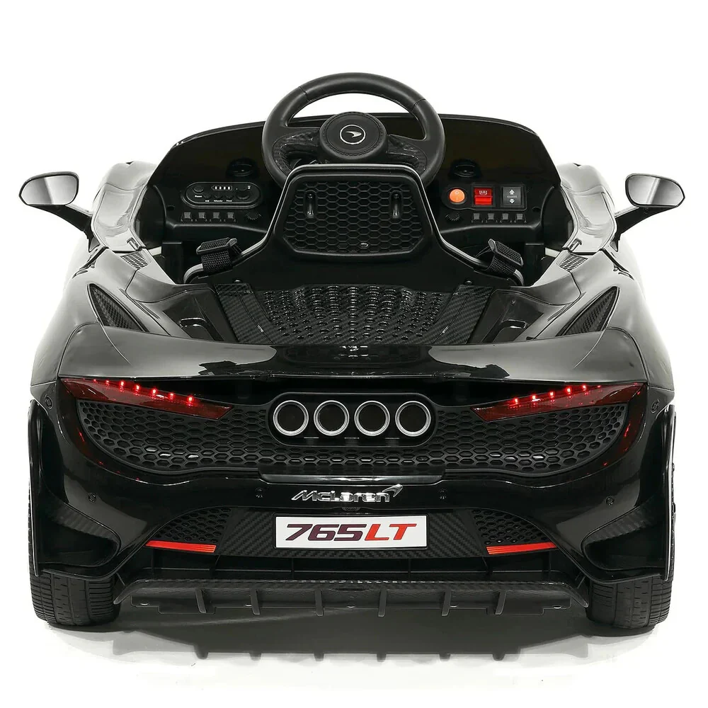 Licensed Kids 12V McLaren 765LT Ride-On Sports Car with Rubber Tires, Lights, Music, and Remote Control - Image 4
