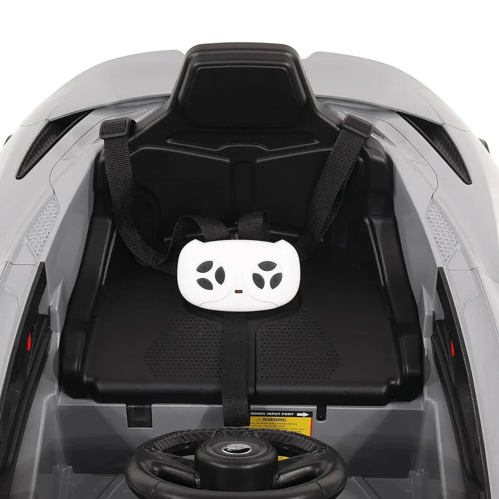 Licensed Kids 12V McLaren 765LT Ride-On Sports Car with Rubber Tires, Lights, Music, and Remote Control - Image 8