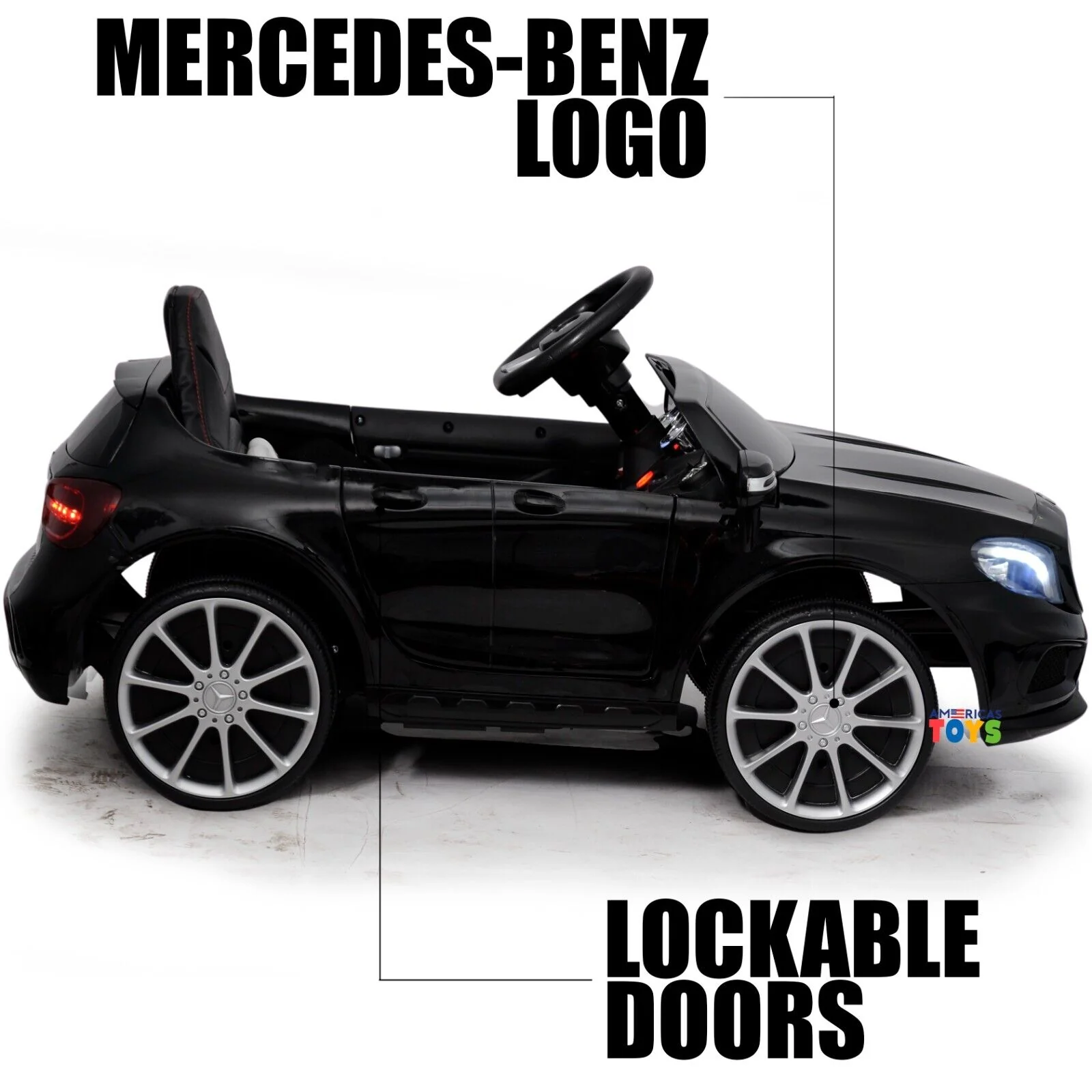 Licensed Mercedes-Benz 12V Kids Ride On Car with R/C and MP3 Music - Available in Multiple Colors - Image 12