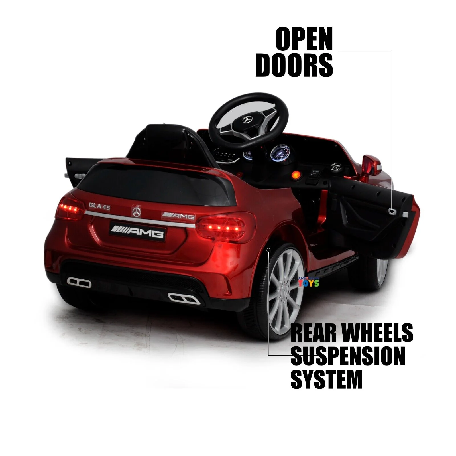 Licensed Mercedes-Benz 12V Kids Ride On Car with R/C and MP3 Music - Available in Multiple Colors - Image 27
