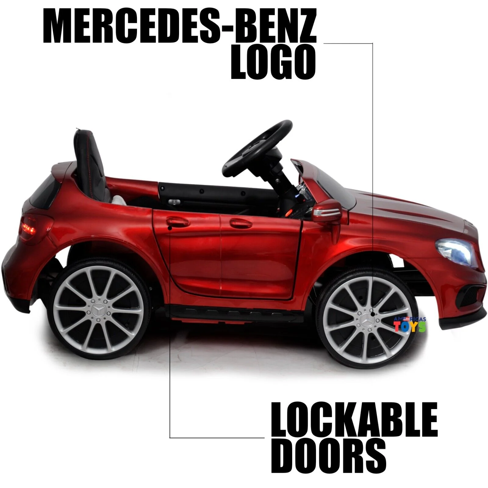 Licensed Mercedes-Benz 12V Kids Ride On Car with R/C and MP3 Music - Available in Multiple Colors - Image 29