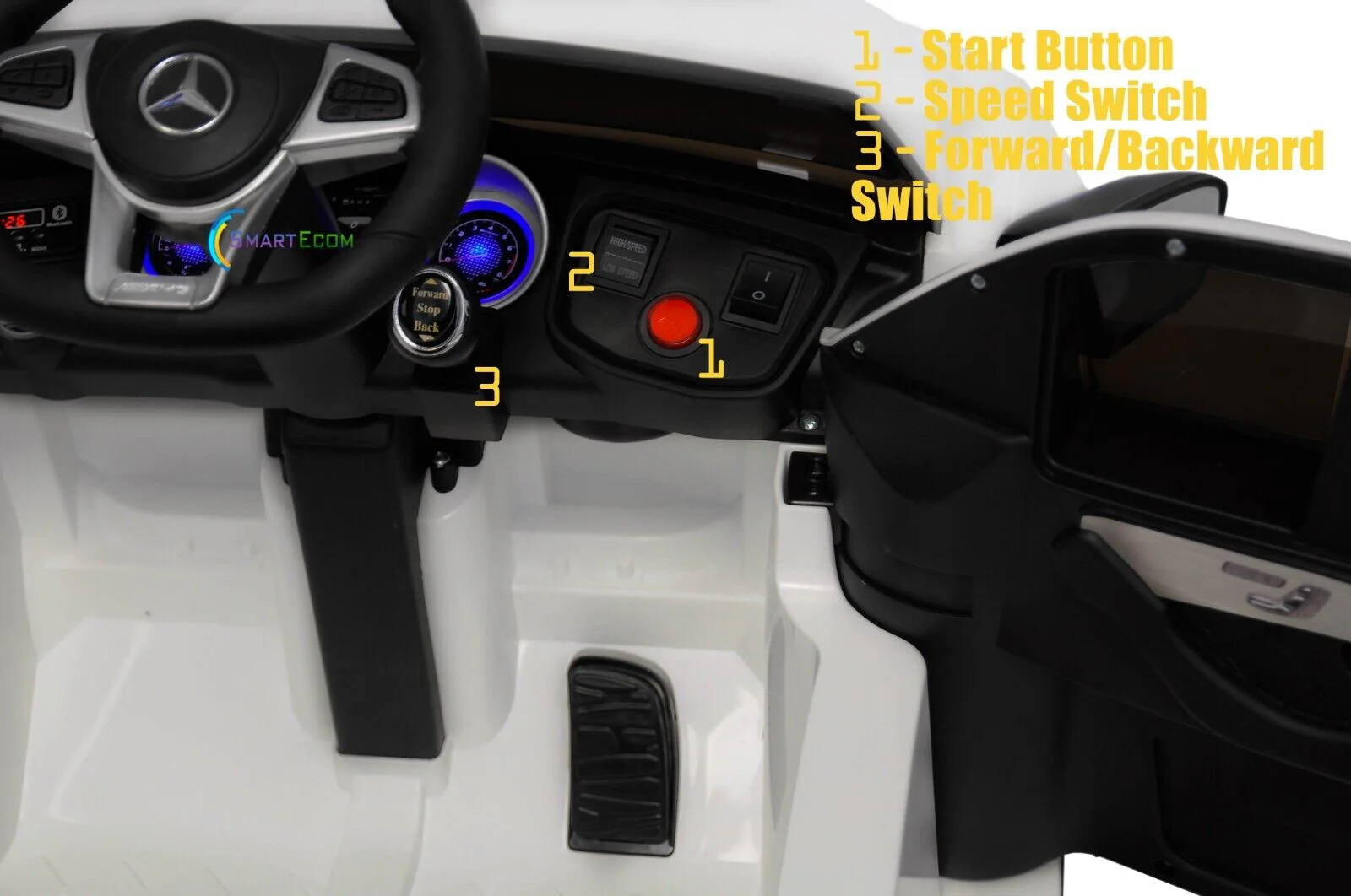 Licensed Mercedes-Benz 12V One Seater Car with R/C and MP3 - Available in Multiple Colors - Image 48