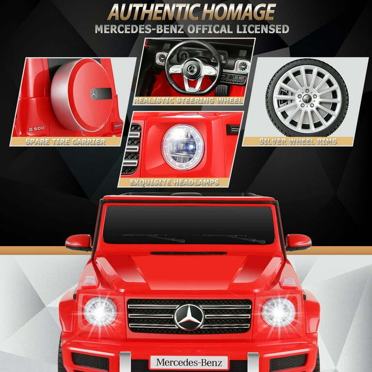 Licensed Mercedes-Benz 12V Ride On Car for Kids with Remote Control and LED Lights - 3 Speed Options - Image 30