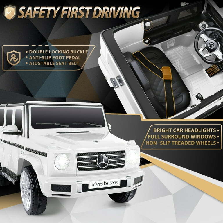 Licensed Mercedes-Benz 12V Ride On Car for Kids with Remote Control and LED Lights - 3 Speed Options - Image 39