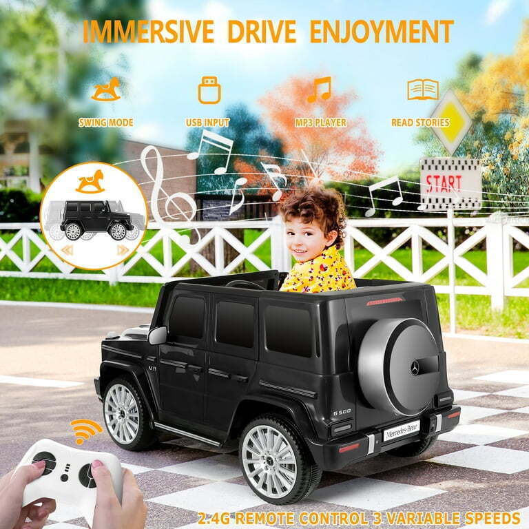 Licensed Mercedes-Benz 12V SUV Ride-On Car for Kids with Remote Control - 100W Powered Toy