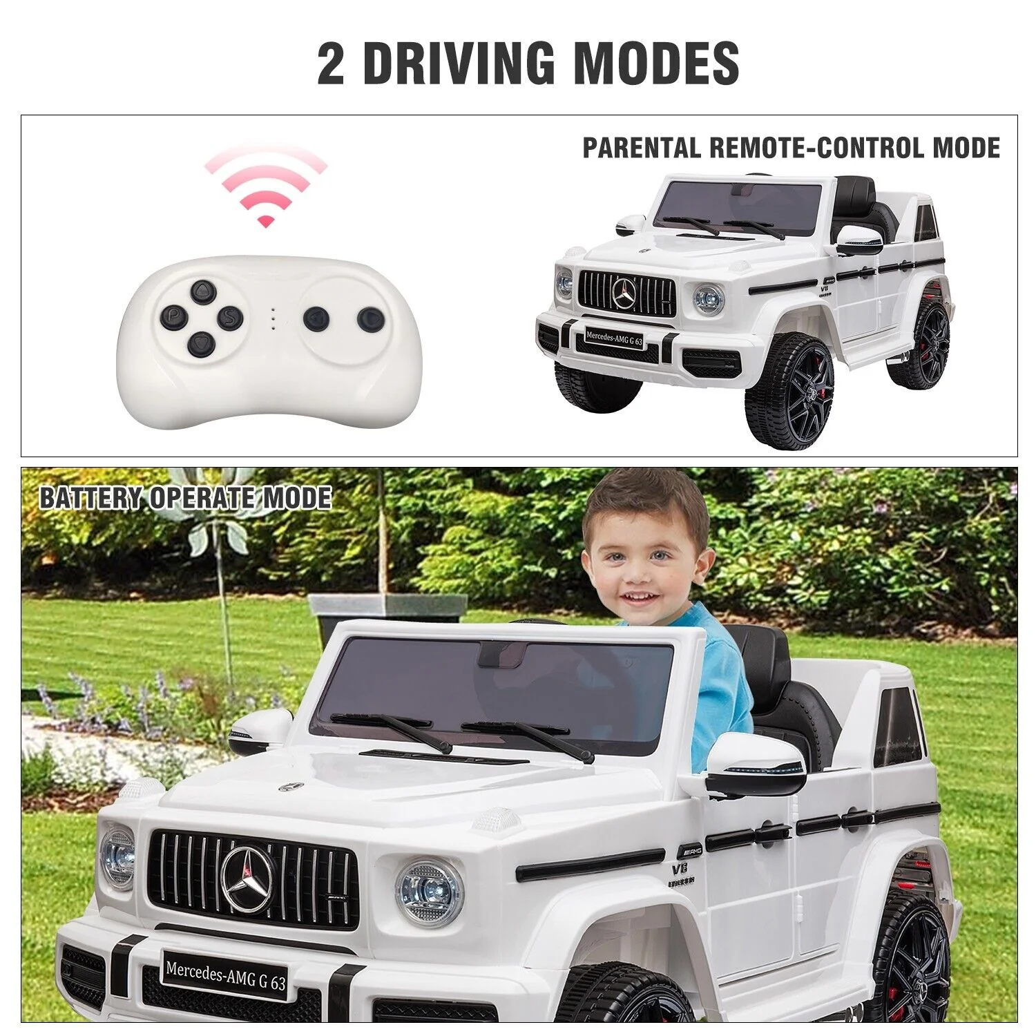 Licensed Mercedes Benz AMG Electric SUV Ride-On Car for Kids - 12V with Remote Control - Image 11