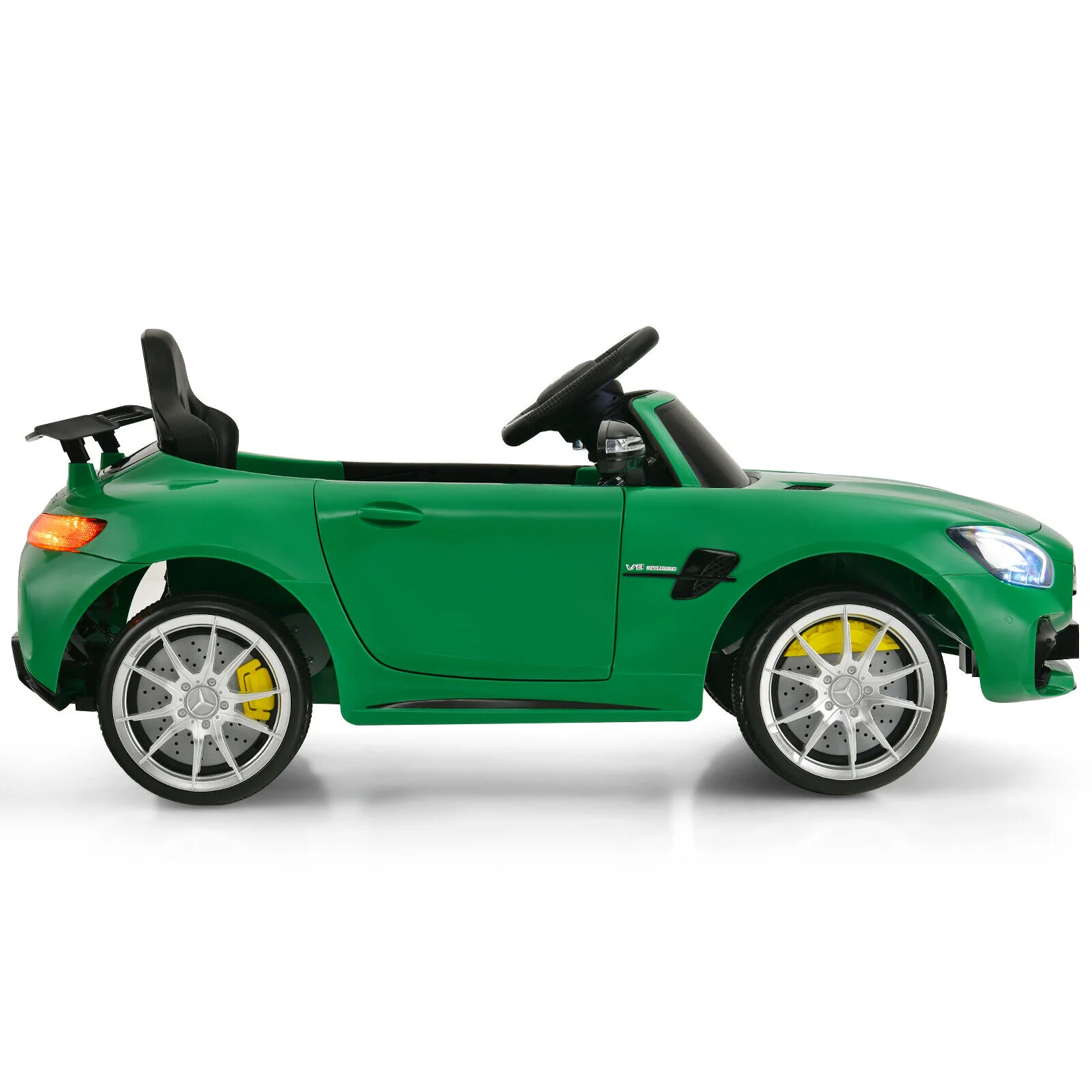 Licensed Mercedes Benz AMG GTR 12V Ride On Car with Remote Control & MP3 Player for Kids - Green - Image 12